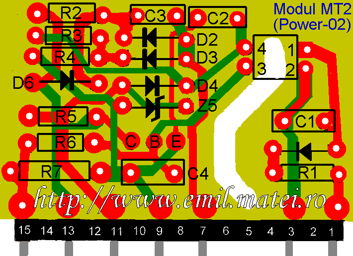 PCB Modul MT2 sursa auxiliara invertor de sudare EDON MMA 200