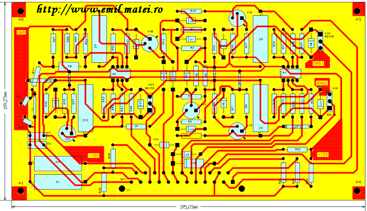 PCB temporizatoare curgere gaz si oscilator inalta frecventa - Instalatie de sudare IUW 400N