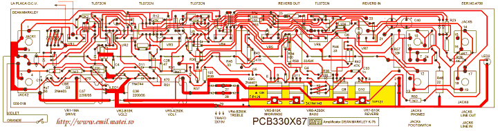 PCB amplifier Dean Markley K-75