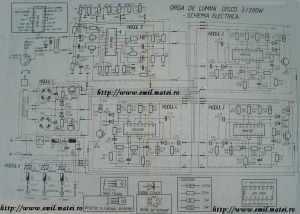 Click pentru marire Schema electrica Orga de lumini cu BAA145 IPRS Baneasa