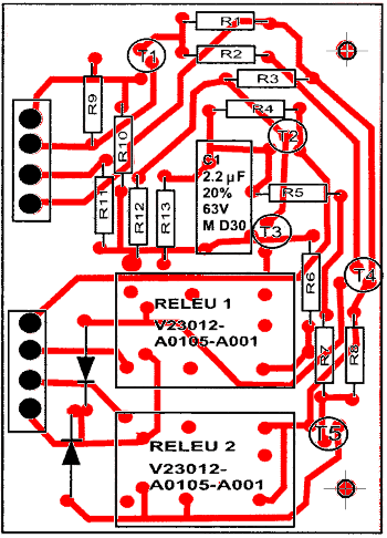 PCB auxiliar - desenul complet