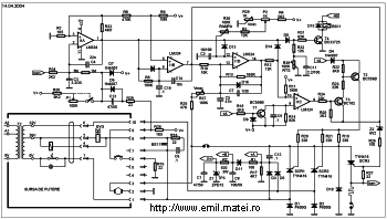 Variator de turatie pentru motorul de antrenare a sarmei in instalatie de sudare MIG-MAG - wire feeder speed control(Click pentru a mari desenul...)