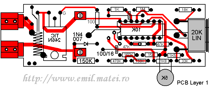 Hot air plastic welder - PCB Layer1