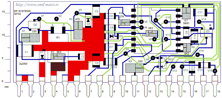 PCB (hibrid) invertor de sudare, cu NE5560