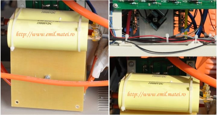 Detail resonance capacitor - Induction heat machine HX-15KW