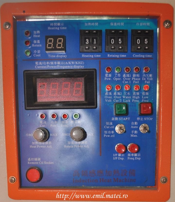 Control panel of Induction heat machine HX-15KW