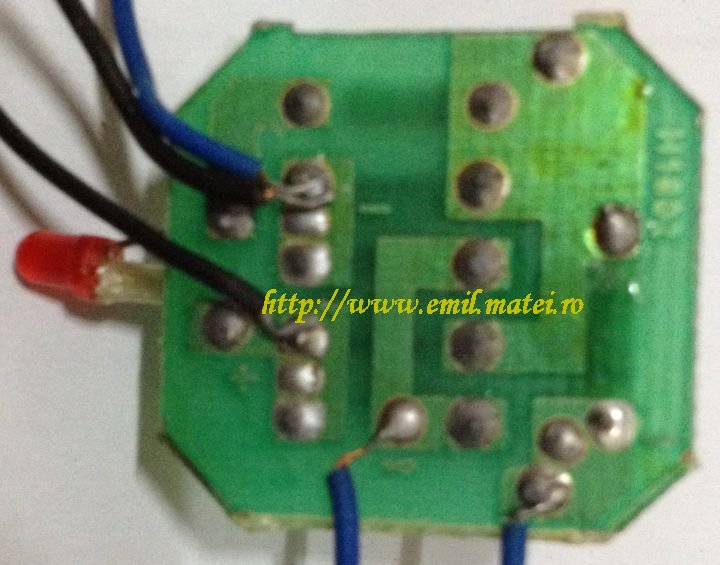 Lanterna 9 LED - PCB incarcator