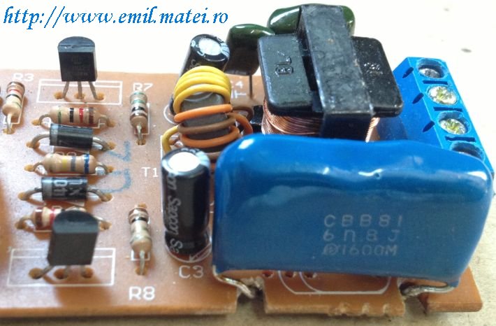 PCB - Balast electronic, dupa inlocuirea condensatorului C6