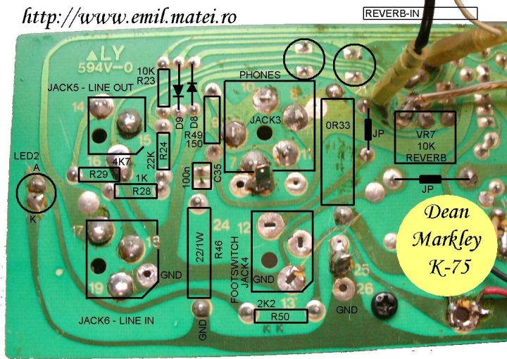 Dean Markley K-75 PCB