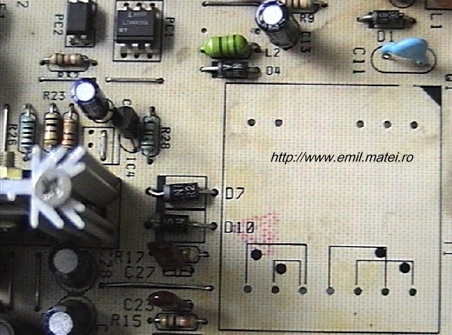 PCB smps YOUNGIL YLP150 - zona transformator (demontat)